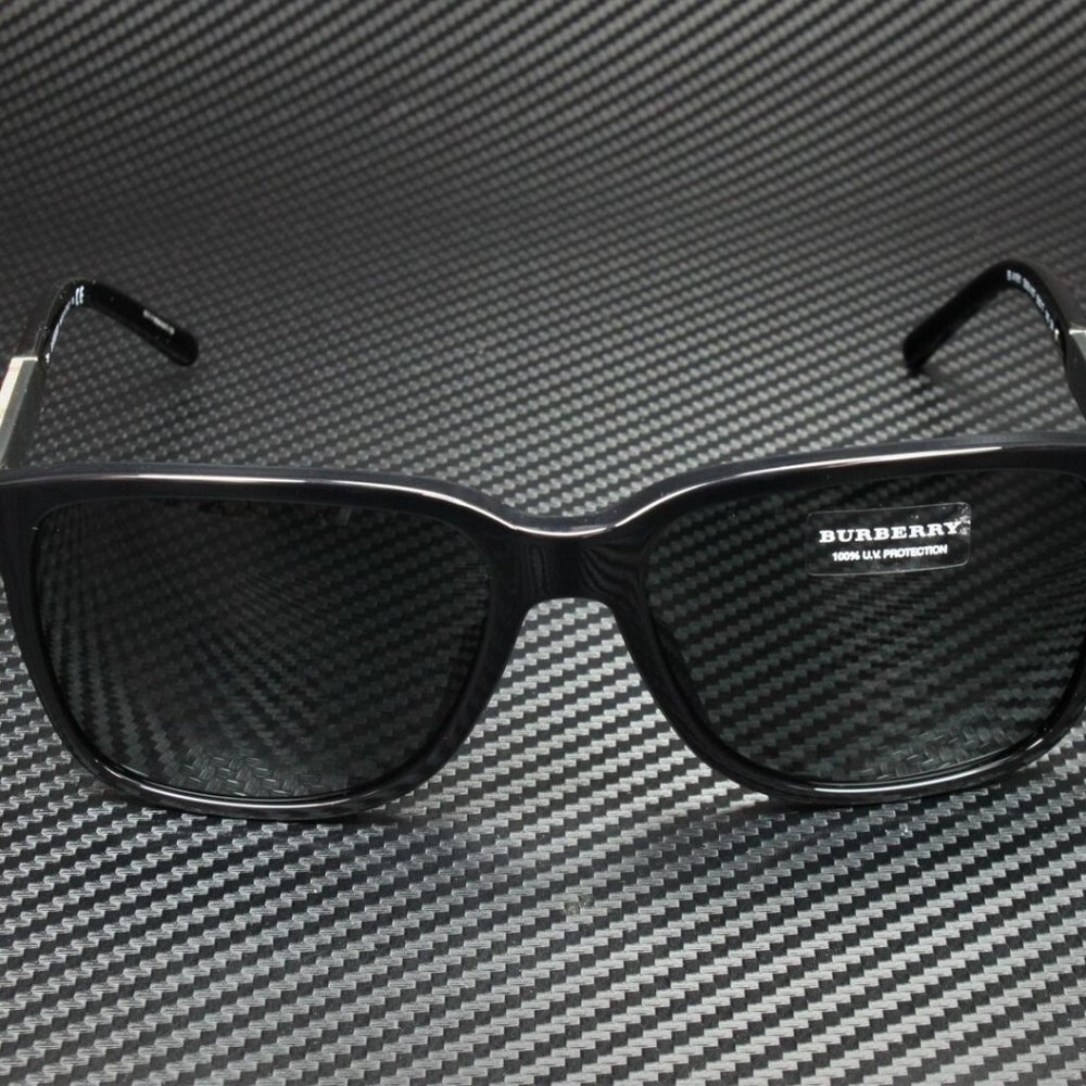 Burberry Black Grey Men's Sunglasses New - Picture 5 of 5